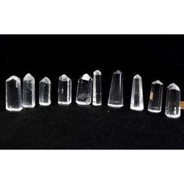 Imagem de 05 Mini Pontinha Quartzo Cristal Pedra Extra Natural 25 a 35mm Atacado