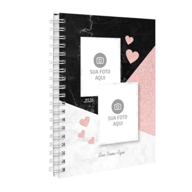 Imagem de Agenda 2026 Planner Semanal Personalizada Com 2 Fotos corações