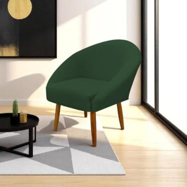 Imagem de Poltrona Decorativa Para Sala Recepção Manicure Consultório Stella Suede (Verde)
