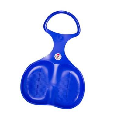 Imagem de Colaxi Prancha de trenó de neve para crianças, trenó de descida de 15 polegadas x 22 polegadas x 6 com alça, tobogã para brincar com crianças, de inverno, Azul Profundo