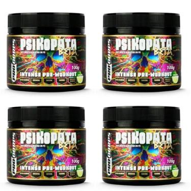 Imagem de Kit 4 Unidades Pré Treino Psikopata Limão 100g cada - Pro Corps