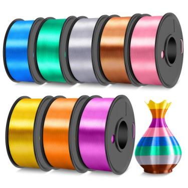 Imagem de Filamento para impressora 3D TECBEARS Silk PLA 1,75 mm 250g 8 rolos