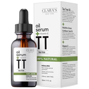 Imagem de CLARA'S NEW YORK - Sérum Facial 100% Natural De Óleo Melaleuca Com Vitamina E Para Limpeza Acne, Erupções, Espinhas Acalmar Vermelhidão, Pele Propensa A Manchas Cicatrizes 30Ml/1Fl Oz