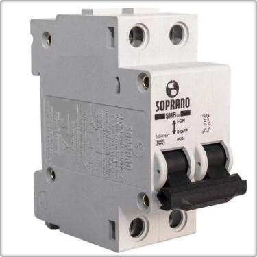 Imagem de Disjuntor shb-gii din 2p bipolar 6a soprano