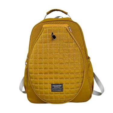 Imagem de Colaxi Bolsa de tênis, bolsa de pickleball para pickleball, badminton, de viagem de grande capacidade, leve e multifuncional para mulheres e homens, Amarelo