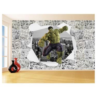 Imagem de Papel De Parede 3D Heróis Página Quadrinhos Hq 3,5M Nhma257