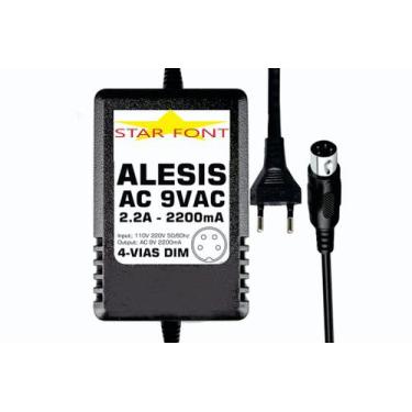 Imagem de Fonte AC 9V 2.2A de 4 Vias para Processador de Efeitos Alesis - Bivolt