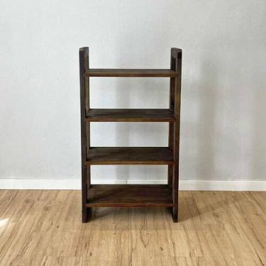 Imagem de Aparador de Madeira Pinus Linea de 4 Prateleiras Slim Tabaco - ArtFact