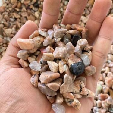 Imagem de Turmalina no Feldspato Rolada Natural - 1 kg - Aprox. 5 a 10mm - Ataca