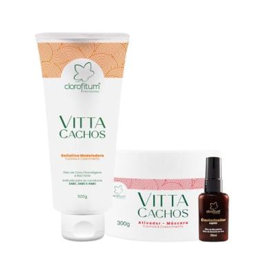 Imagem de Kit Ativador de Cachos 300g Gelatina Modeladora de Cachos 500g e Reparador de Pontas