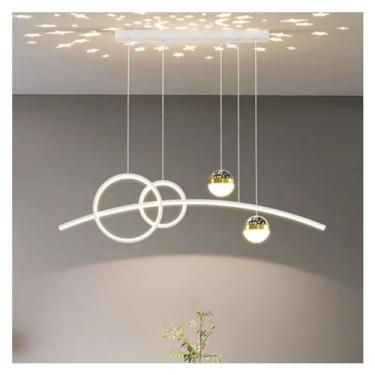 Imagem de Lustre LED moderno, luzes pendentes para sala de jantar, luminárias internas, luminária de teto decorativa para quarto, luminária suspensa para sala de estar