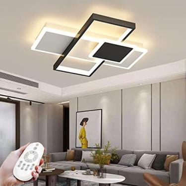 Imagem de Luminária de teto LED moderna, luminária de teto regulável com controle remoto, luzes decorativas para quarto de crianças, abajur de acrílico para meninos e meninas, sala de estar, escritóri