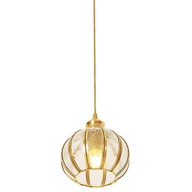 Imagem de Lustre Restaurante Pequeno Lustre Bar Bar Estudo Varanda Escada Luzes Pendentes Todos Bronze Cabide de Refeições Vidro Esfera Redonda Lustre Cozinha Varanda Luzes Penduradas (1 lâmpada)
