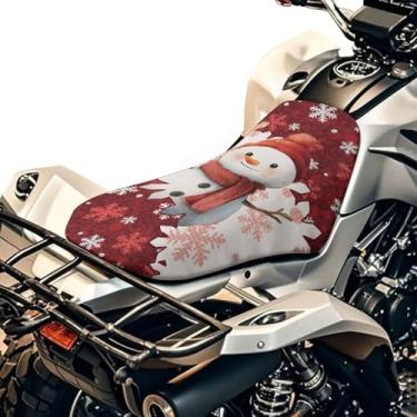 Imagem de Qpednta Capa de assento de quadriciclo de boneco de neve fofa, à prova d'água, para todas as estações, à prova de intempéries, proteção UV ao ar livre, capas de assento para Polaris Sportsman Rancher