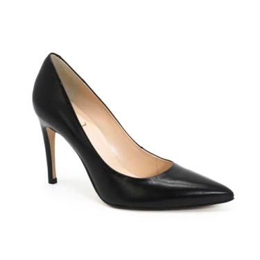 Imagem de Scarpin Casual Polo London Club em Couro Confort Salto Alto Fino (Preto, BR, Adulto, Numérico, 35)