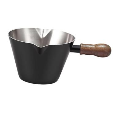 Imagem de MotiveTech Copo medidor de vidro com bico duplo para extração de café expresso, Preto