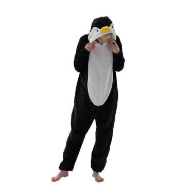 Imagem de Pijamas COSUSKET Penguin Snug Fit Halloween Sherpa para mulheres