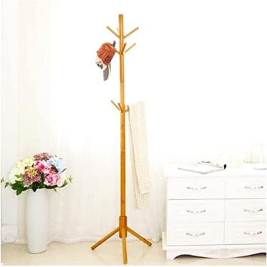 Imagem de Cabide de madeira moderno cabide de madeira para cabide de chão criativo, móveis domésticos, suporte de armazenamento de roupas, cabide de madeira, prateleira de secagem, gancho de armazenamento