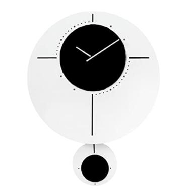 Imagem de WYUYIWH Relógio de parede estilo nórdico familiar sala de estar moda casa personalidade pêndulo relógio de parede criativo decoração de parede 38 cm/15 pol pendurar na parede (preto 29 cm/114 pol)