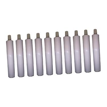 Imagem de Colaxi Tubos de tinta de alumínio vazios, armazenamento de pasta de dente, frascos compactos portáteis para embalagem de amostras, potes para armazenamento, 10 Unidades de 50ml