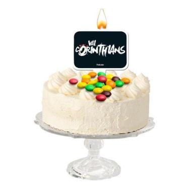 Imagem de Vela Tema Corinthians Decoração Aniversario Festa Infantil - Festcolor