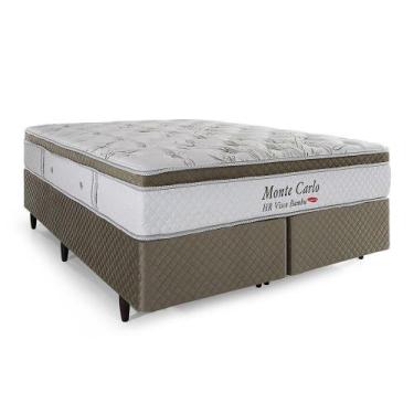 Imagem de Cama Box King Herval Monte Carlo, Molas Ensacadas, 72x193x203 cm
