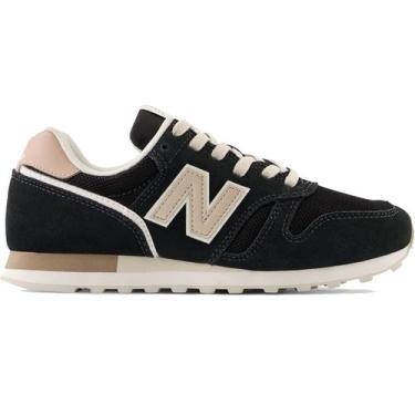 Imagem de Tênis New Balance 373 V2 Feminino Original, 38, Preto, Branco, Feminin