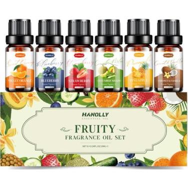 Imagem de Conjunto de óleos essenciais Hanolly Fruity Scents 6x10ml para difusor