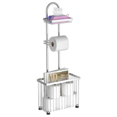 Imagem de Suporte para papel higiênico X-cosrack Silver com prateleira de armaze