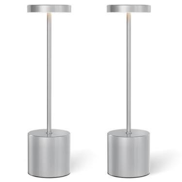 Imagem de Candeeiro de mesa sem fio AUDLES, pacote com 2 unidades, 5000mAh, reca