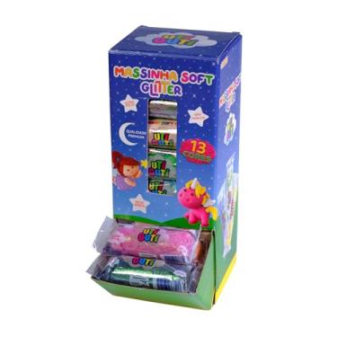 Imagem de UTIGUTI Massa Para Modelar Soft Glitter 50g 26 Cores Sortidas em Dispenser