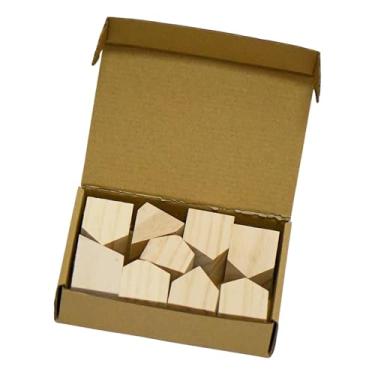 Imagem de oshhni Casas de madeira inacabadas, artesanato, arte, presente, decoração, grafite, desenho, brinquedo, ornamentos, casas de madeira para escritório, casa, 9 Unidades