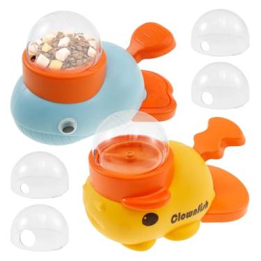 Imagem de ZFLYCANP Brinquedos de quebra-cabeça para cães e gatos, alimentador lento de quebra-cabeça de comida, material ABS, bordas arredondadas, estável, base antiderrapante, compartimentos substituíveis para