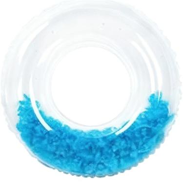 Imagem de Boia Inflavel Transparente Com Penas Boia Penas Camara Ar Dupla Ideal Piscina Praia Encontros Amigos(80cm rosa)