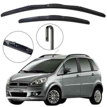 Imagem de Kit Palheta Dianteira Idea 2005 a 2010 Limpador de Parabrisa de Silicone