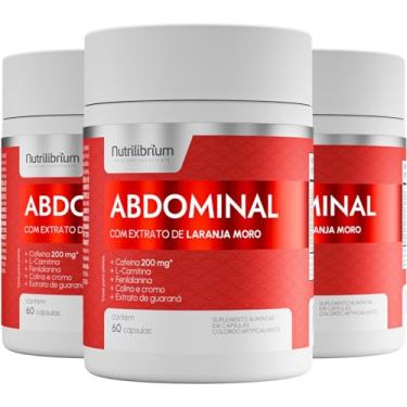Imagem de Kit 3x Abdominal Dia Laranja Moro Cafeína 180 Caps Nutrilibrium