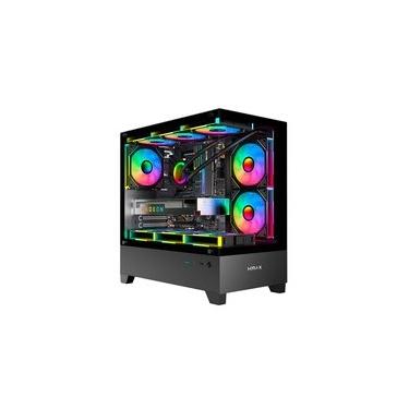 Imagem de Gabinete Gamer Hyrax Tower HGB330, Mini Tower, M-atx, Frontal E Lateral Em Vidro Temperado, Preto - HGB330B