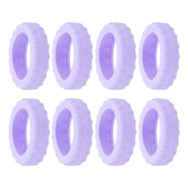 Imagem de Capa para rodas de bagagem, pacote com 8 capas de viagem de silicone para a maioria dos conjuntos de bagagem com 8 rodas giratórias, roxo, tbd, Tbd
