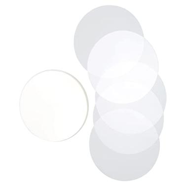 Imagem de 100 peças de material de PVC de filme de crachá, consumíveis de botão de crachá redondo, proteção de padrão, ampla aplicação, película protetora transparente com tamanhos variados para fabricante de