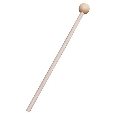 Imagem de RiToEasysports Malho de Vara de Tambor Versátil, Durável, Leve, Auxiliares de Ensino para Educação Musical, 1 par de Peças de Instrumento de Percussão Orff de Plástico (Madeira de cabeça redonda de