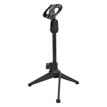 Imagem de ZJchao Suporte de Mesa de Microfone, Microfone para Desktop Tripé Mini Portátil Table Stand Stand Suporte de Ajustável por de Clipe de