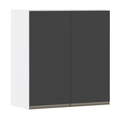 Imagem de Armário Perola 70cm 2 Portas Branco Polar C/Preto Txt