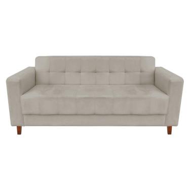 Imagem de Sofá 03 Lugares Arezzo Suede Marrom Castanho