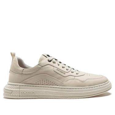 Imagem de Sapatênis Masculino Democrata Jake Couro Creme, Creme, 41