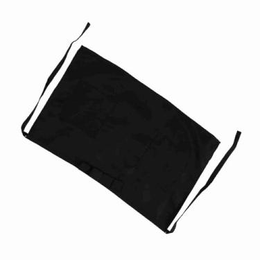 Imagem de Ymiko Avental, Aventais de Meio Comprimento Com Bolsos para Cozinha ou Servir (Preto)