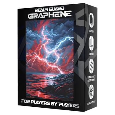 Imagem de (Red/Blue Storm) - 100ct Textured TCG/MTG Art Card Sleeves (Graphene)