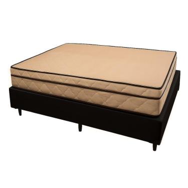 Imagem de Cama Box Viúva 128 Tecido Sintético Preto Com Colchão Polônia Bello Box - D28 65x128x188
