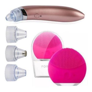 Imagem de Kit Maquina De Sucção De Cravos E Esponja Elétrica Facial