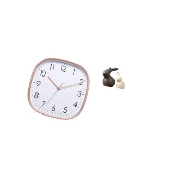 Imagem de Fenteer Relógio de Parede Digital Vintage para Sala de Jantar, Academia em Casa, com Estátua de de Cerâmica, Conjunto de Decoração de Armário de Jardim