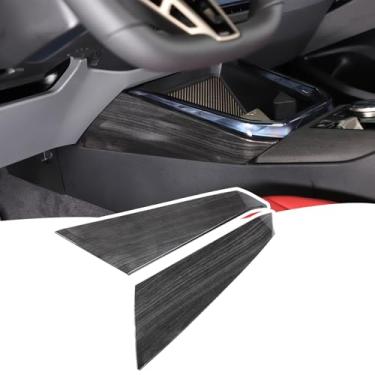 Imagem de Hudiriy Adesivo de tira decorativa lateral de mudança de marchas do console central de carro ABS compatível com BMW X3 2025 2026 caixa de engrenagens lateral acabamento da moldura do painel (grão de
